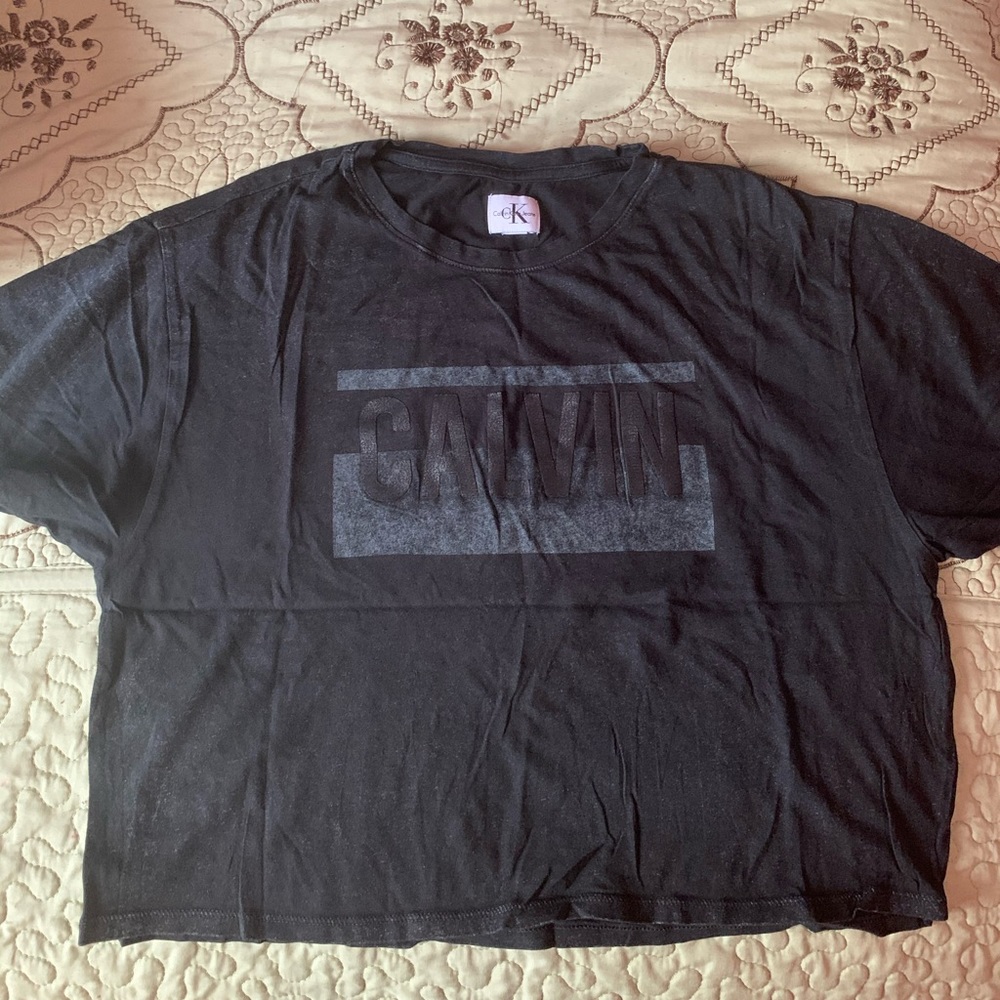 Black calvin klein crop top